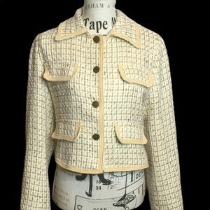 Vintage Firuzé Single Breasted Tweed Short Waisted Jacket